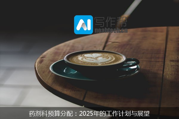 药剂科预算分配：2025年的工作计划与展望